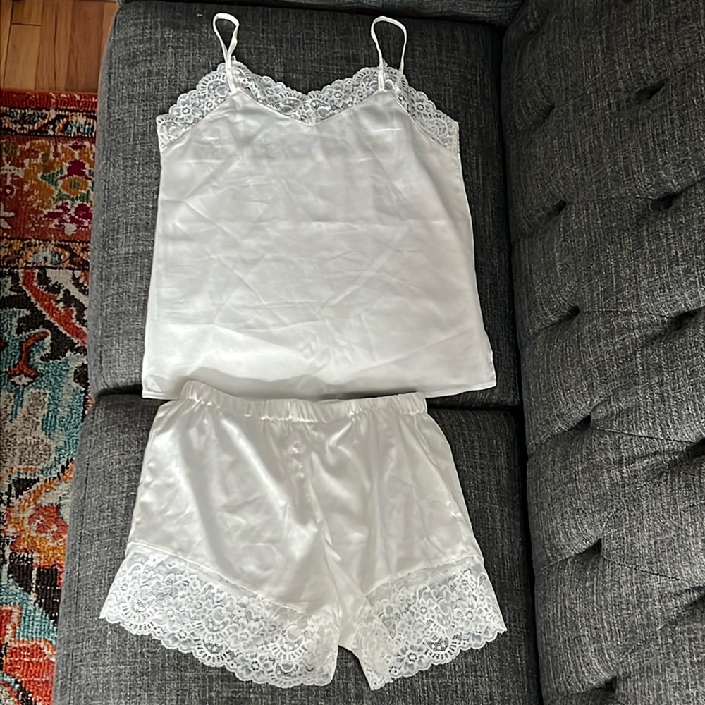 White Bridal Pajama Set